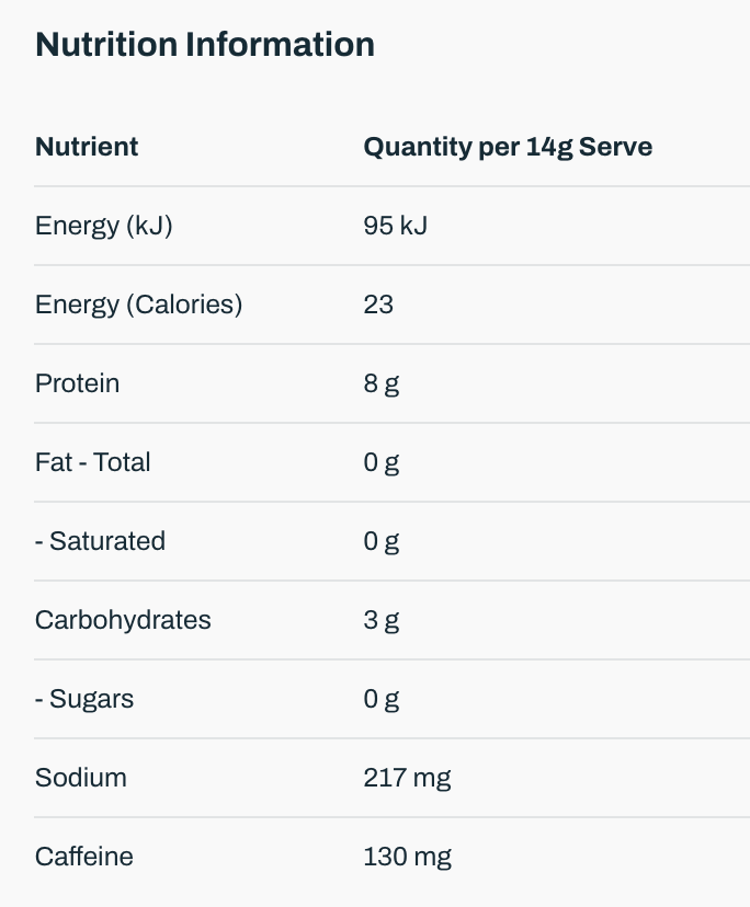protein coffee ingredients